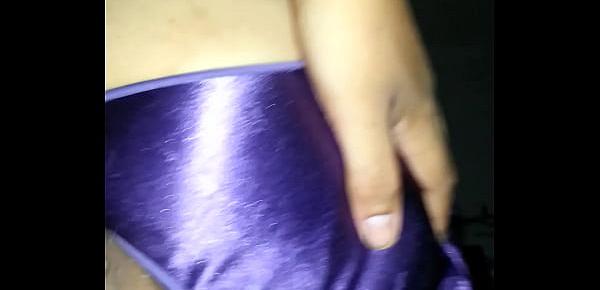  purple satin panties creampie